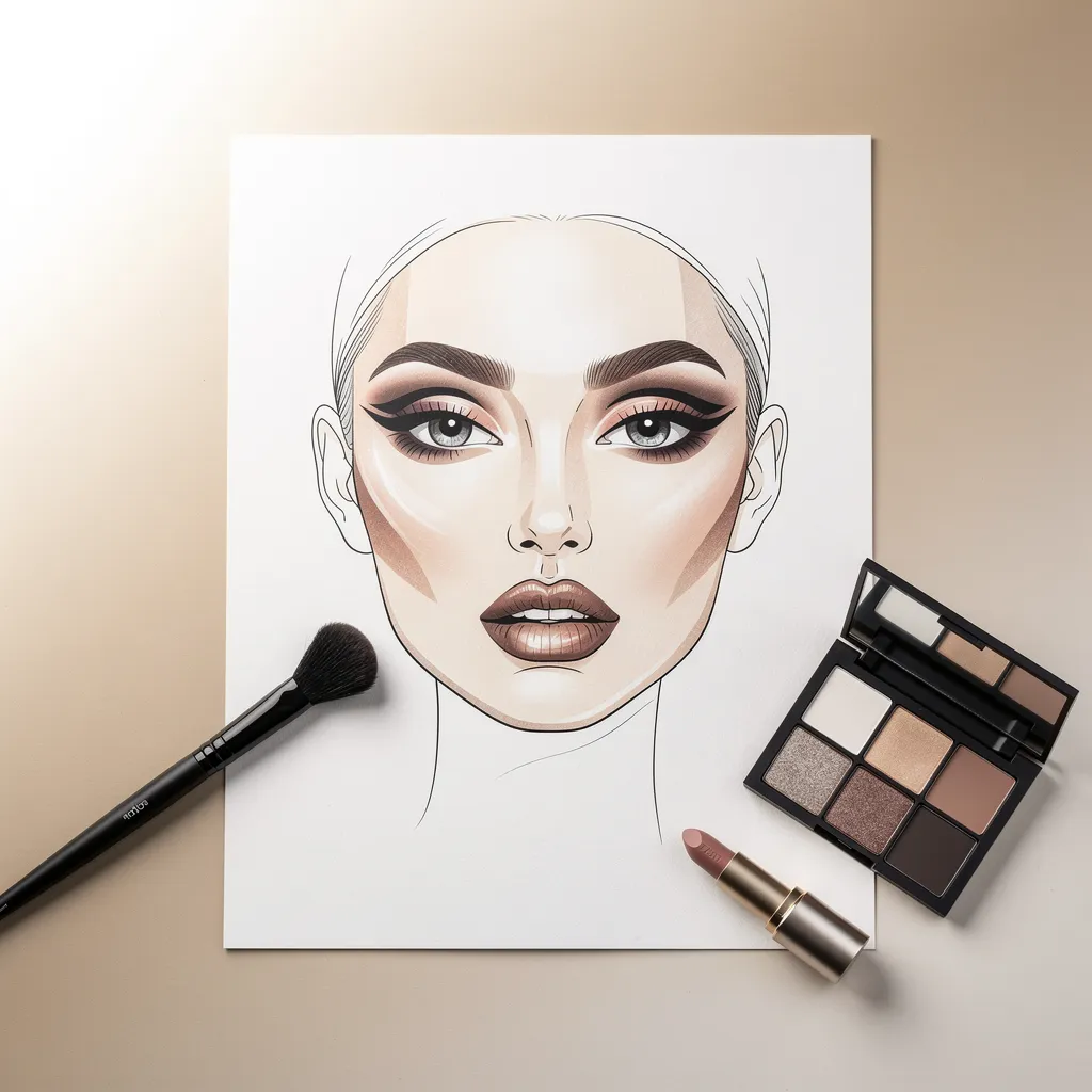 Le face chart en maquillage : cet outil de pro pour préparer un look artistique