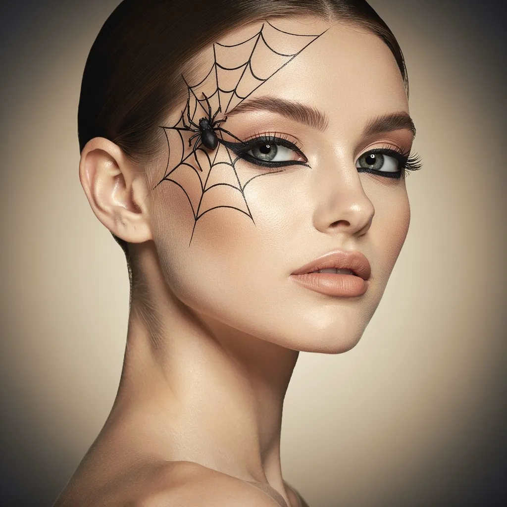 Maquillage araignée : le motif Halloween qui en jette sans matos de pro