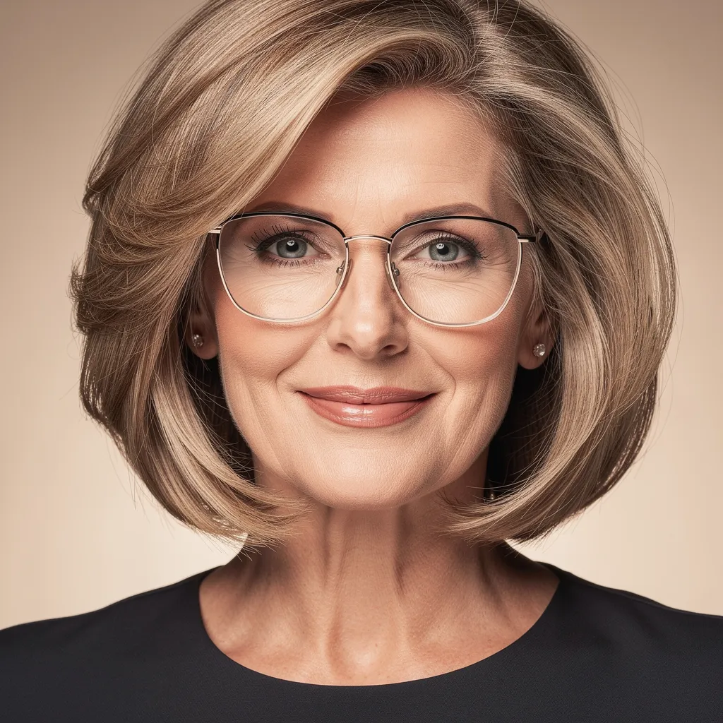 10 modèles de coiffure qui subliment vos lunettes après 50 ans