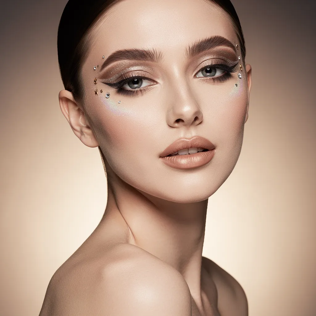 Maquillage festival : paillettes, strass et tenue longue durée