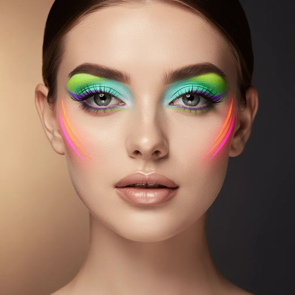 Maquillage fluo visage : 5 techniques pour briller en soirée