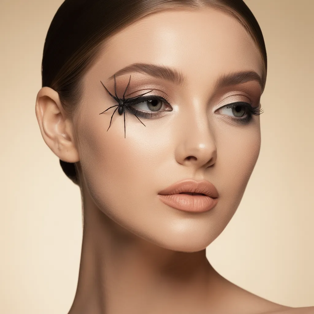 Dessiner une petite araignée sur son visage : le tuto facile