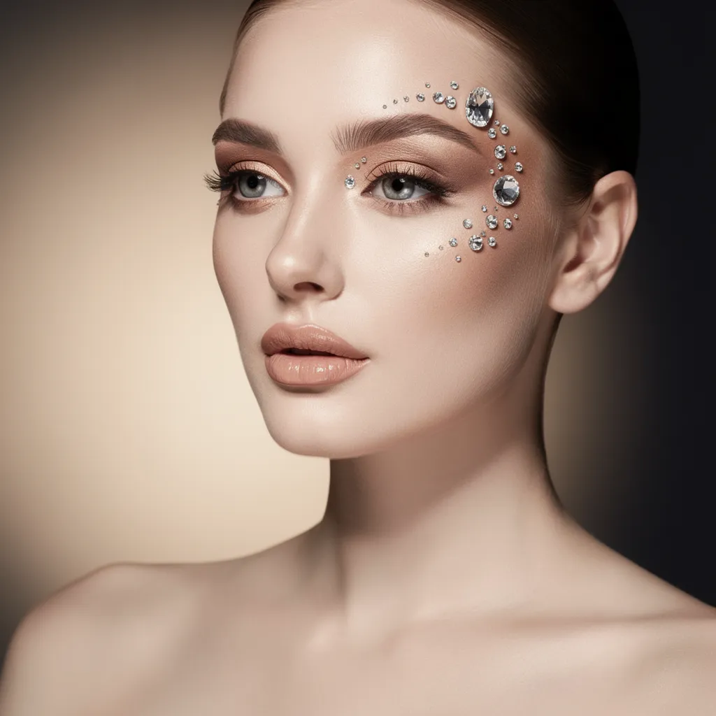 Makeup Strass : 3 Techniques de Pose et 5 Idées de Looks
